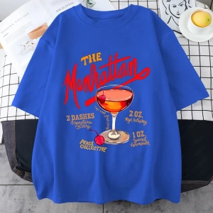 Manhattan Ağır vintage T erkek Kadın Moda Hip Hop streetwear Gevşek günlük kıyafetler