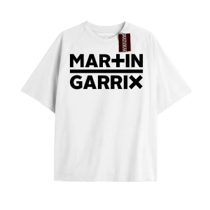 MARTIN GARRI Unisex Oversize Yazılı Tshirt BEYAZ