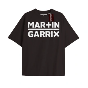 MARTIN GARRI Unisex Oversize Yazılı Tshirt SİYAH