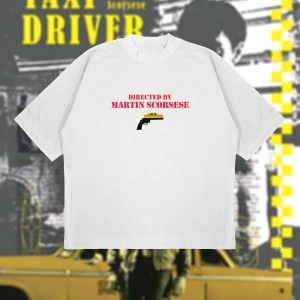Martin Scorsese Baskılı Oversize Unisex Pamuklu Nefes Alan Kalın Kumaşlı