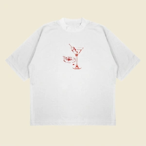 Martini W Cigarette Boxy Fit Oversize Unisex Tshirt – Baskılı Tişört |
