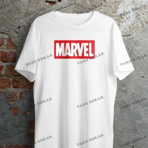 Marvel Logo Beyaz Unisex