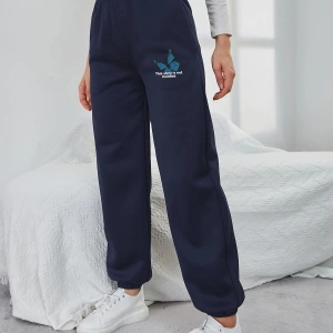 Mavi Kelebek Baskılı Unisex Eşofman