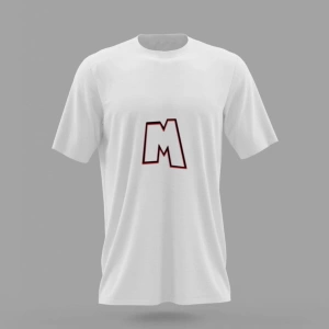MAVİ M Harfi Baskılı T-shirt PNRMTSHRT1049