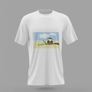 MAVİ Tatlı Baykuş Baskılı T-shirt PNRMTSHRT4263