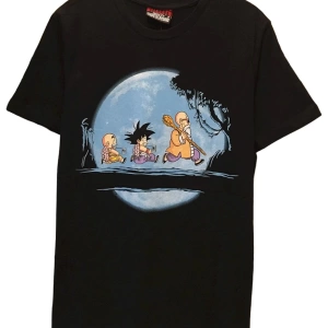 MAVİ Unisex Dragon Ball Z Sırt Baskılı Siyah Tişört DHGF98465132