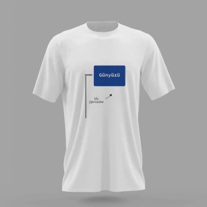 MAVİ Unisex Komik Sözlü Günyüzü Tasarımlı Baskılı T-shirt PNRMTSHRT1497