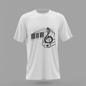 MAVİ Unisex Öğretmenler Günü Müzik Öğretmeni Sol Anahtarı Baskılı T-shirt PNRMTSHRT