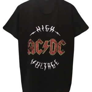 MAVİ Unisex Oversize Rock Müzik Acdc Siyah Tişört ADCD6520