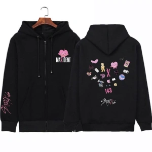 Maxıdent Stray Kids Fermuarlı Kapşonlu Hoodie Mod570 14653