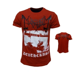 Mayhem Death Crush Red Metal Band Baskılı Penye Tişört