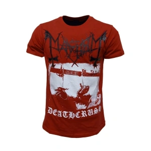 Mayhem Death Crush Red Metal Band Baskılı Penye Tişört