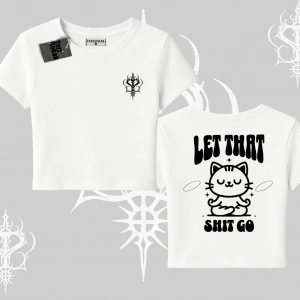 Meditasyon Yapan Kedi Baskılı Babby Tee Tshirt