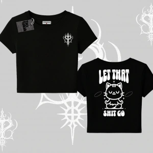 Meditasyon Yapan Kedi Baskılı Babby Tee Tshirt