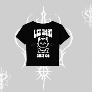 Meditasyon Yapan Kedi Baskılı Babby Tee Tshirt