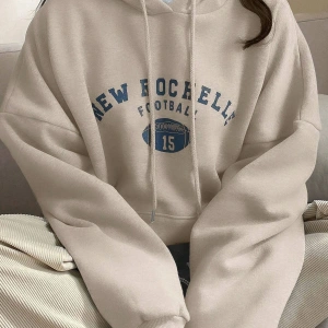 Mektup Grafik Damla Omuz İpli Kapüşonlu Üst Bej