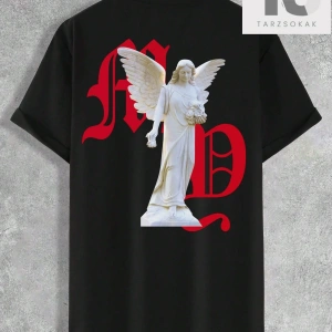 Melek Baskılı Kısa Kollu Erkek Tişört