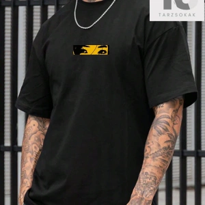 Melek ve Harf Baskılı Erkek Tişört