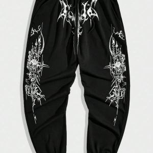 MEN Goth Erkek Gotik Stil Jogger Eşofman Altı, Okul