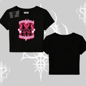 Meow Yazılı Kedi Portre Baskılı Oversize Crop Tshirt