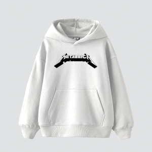 Metallica And Justice For All Baskılı Oversize Unisex Beyaz