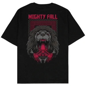 Mighty Fall Siyah Oversize Unisex T-shirt