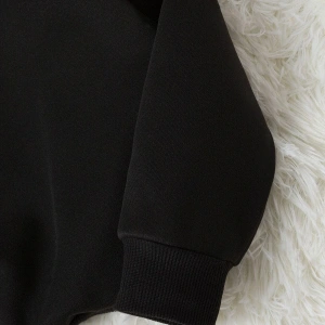 Minimal Örümcek Renkli Oversize Bisiklet Yaka Pamuklu Sweatshirt Beyaz