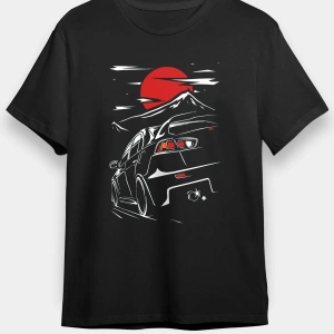 Mitsubishi Siyah Unisex Tişört T-shirt