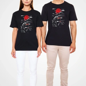 Mitsubishi Siyah Unisex Tişört T-shirt