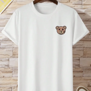 Moda Dalga Desenli Erkek Kısa Kollu Tişört, Yaz