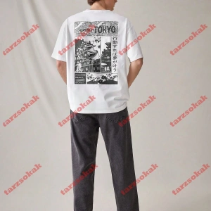 Model 3189 Erkek Yazlık Yuvarlak Yaka Kısa Kollu Günlük Tişört, Yaz