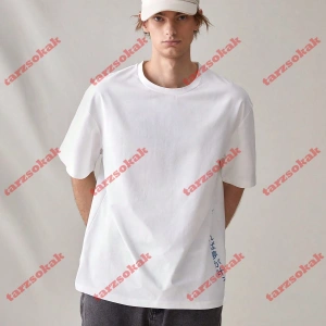 Model 3189 Erkek Yazlık Yuvarlak Yaka Kısa Kollu Günlük Tişört, Yaz