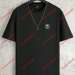 Model 3196 Erkek Yazlık Yuvarlak Yaka Kısa Kollu Günlük Tişört, Yaz