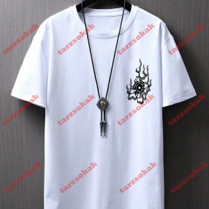 Model 3208 Erkek Yazlık Yuvarlak Yaka Kısa Kollu Günlük Tişört, Yaz