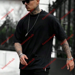 Model 3219 Erkek Yazlık Yuvarlak Yaka Kısa Kollu Günlük Tişört, Yaz