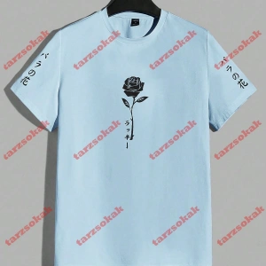 Model 3240 Erkek Yazlık Yuvarlak Yaka Kısa Kollu Günlük Tişört, Yaz