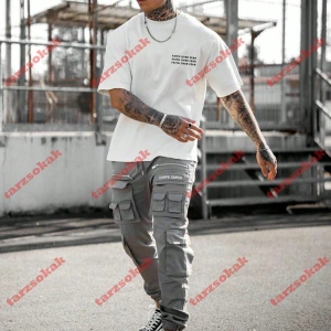 Model 3242 Erkek Yazlık Yuvarlak Yaka Kısa Kollu Günlük Tişört, Yaz