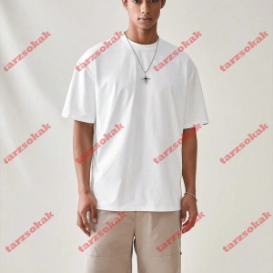 Model 3251 Erkek Yazlık Yuvarlak Yaka Kısa Kollu Günlük Tişört, Yaz