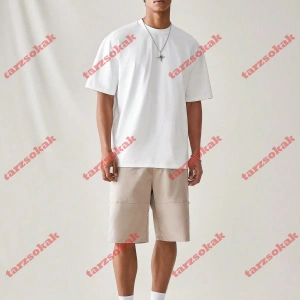 Model 3251 Erkek Yazlık Yuvarlak Yaka Kısa Kollu Günlük Tişört, Yaz