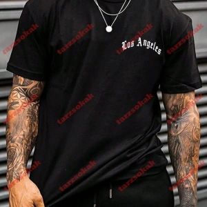 Model 3264 Erkek Yazlık Yuvarlak Yaka Kısa Kollu Günlük Tişört, Yaz