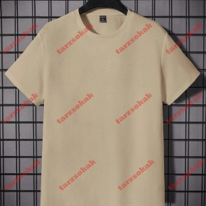 Model 3271 Erkek Yazlık Yuvarlak Yaka Kısa Kollu Günlük Tişört, Yaz