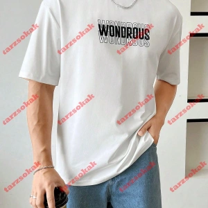 Model 3285 Erkek Yazlık Yuvarlak Yaka Kısa Kollu Günlük Tişört, Yaz