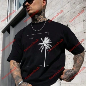 Model 3293 Erkek Yazlık Yuvarlak Yaka Kısa Kollu Günlük Tişört, Yaz