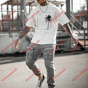 Model 3293 Erkek Yazlık Yuvarlak Yaka Kısa Kollu Günlük Tişört, Yaz