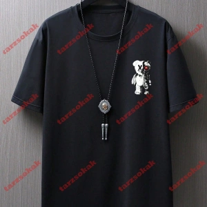 Model 3317 Erkek Yazlık Yuvarlak Yaka Kısa Kollu Günlük Tişört, Yaz