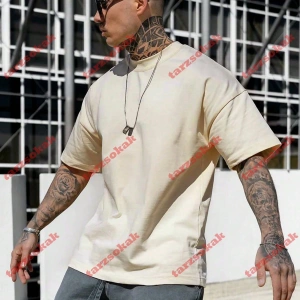 Model 3326 Erkek Yazlık Yuvarlak Yaka Kısa Kollu Günlük Tişört, Yaz