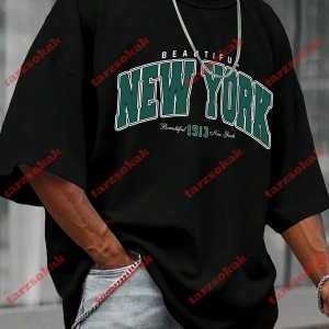 Model 3342 Erkek Yazlık Yuvarlak Yaka Kısa Kollu Günlük Tişört, Yaz