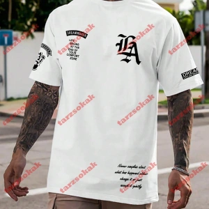 Model 3343 Erkek Yazlık Yuvarlak Yaka Kısa Kollu Günlük Tişört, Yaz