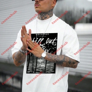 Model 3360 Erkek Yazlık Yuvarlak Yaka Kısa Kollu Günlük Tişört, Yaz