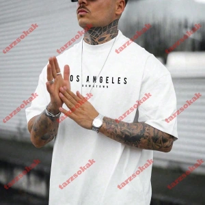 Model 3367 Erkek Yazlık Yuvarlak Yaka Kısa Kollu Günlük Tişört, Yaz